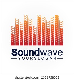 Sound wave logo and symbol vector
