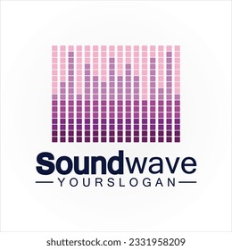 Sound wave logo and symbol vector