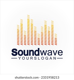 Sound wave logo and symbol vector