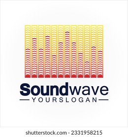 Sound wave logo and symbol vector