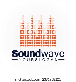 Sound wave logo and symbol vector