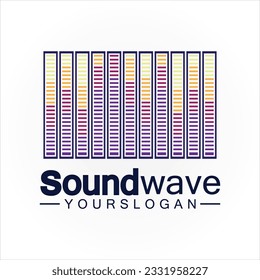 Sound wave logo and symbol vector