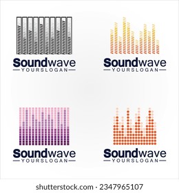 Sound wave logo and symbol vector