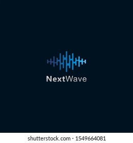 Sound wave logo template design concept