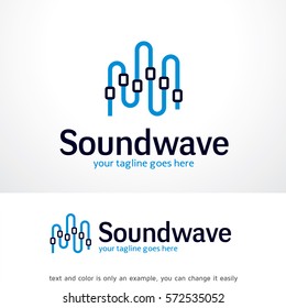 Sound Wave Logo Template Design Vector