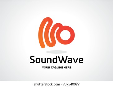 Sound Wave Logo Template Design Vector, Emblem, Design Concept, Creative Symbol, Icon