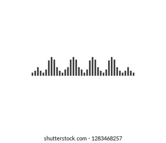 Sound wave logo template vector icon illustration