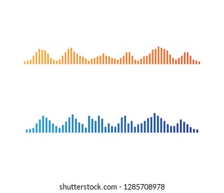 Sound wave logo template vector icon illustration