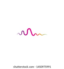 Sound wave logo template vector icon illustration