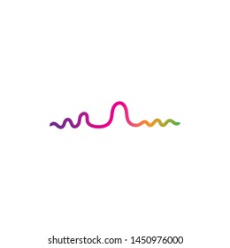 Sound wave logo template vector icon illustration
