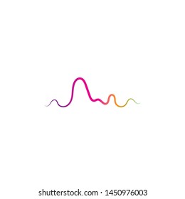 Sound wave logo template vector icon illustration