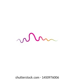 Sound wave logo template vector icon illustration