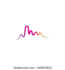 Sound wave logo template vector icon illustration