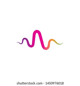 Sound wave logo template vector icon illustration