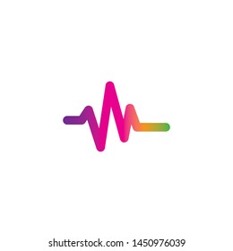 Sound wave logo template vector icon illustration