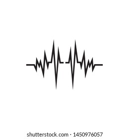 Sound wave logo template vector icon illustration