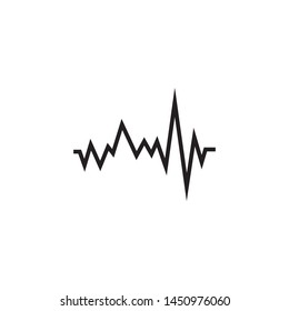 Sound wave logo template vector icon illustration
