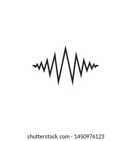 Sound wave logo template vector icon illustration