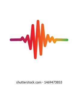 
Sound wave logo template vector icon illustration 