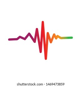 
Sound wave logo template vector icon illustration 