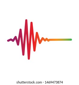 
Sound wave logo template vector icon illustration 