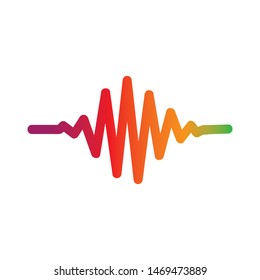 
Sound wave logo template vector icon illustration 