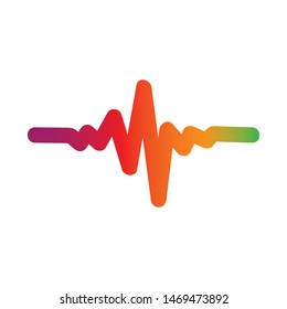 
Sound wave logo template vector icon illustration 