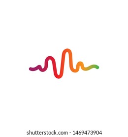 
Sound wave logo template vector icon illustration 