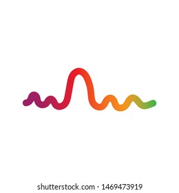 
Sound wave logo template vector icon illustration 