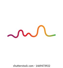 
Sound wave logo template vector icon illustration 