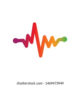 
Sound wave logo template vector icon illustration 