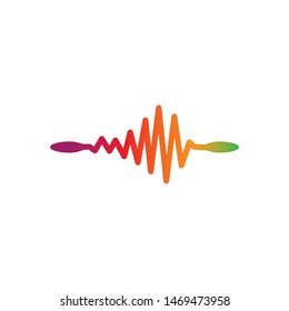 
Sound wave logo template vector icon illustration 
