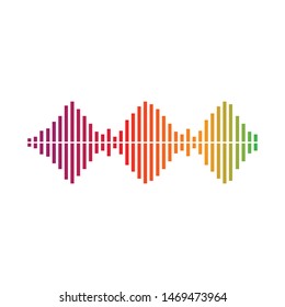 
Sound wave logo template vector icon illustration 