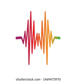 
Sound wave logo template vector icon illustration 