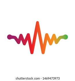 
Sound wave logo template vector icon illustration 