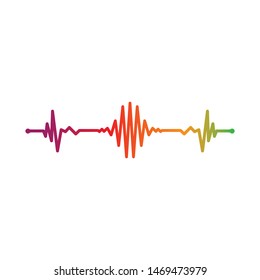 
Sound wave logo template vector icon illustration 