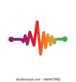 
Sound wave logo template vector icon illustration 