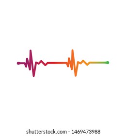 
Sound wave logo template vector icon illustration 