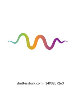 Sound wave logo template vector icon illustration 