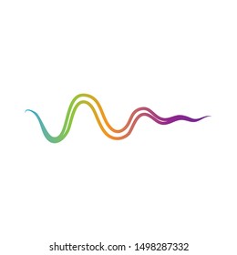 Sound wave logo template vector icon illustration 
