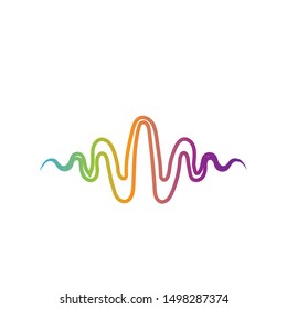 Sound wave logo template vector icon illustration 