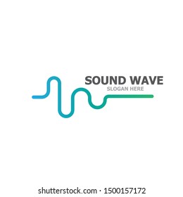 Sound wave logo template vector icon illustration 