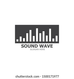 Sound wave logo template vector icon illustration 