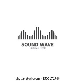 Sound wave logo template vector icon illustration 