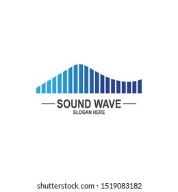 Sound wave logo template vector icon illustration