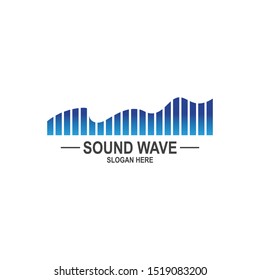 Sound wave logo template vector icon illustration