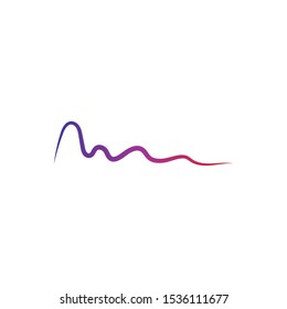 Sound wave logo template vector icon illustration 