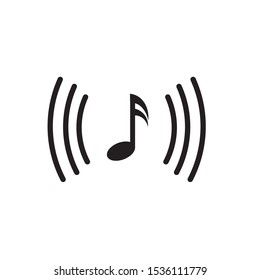 Sound wave logo template vector icon illustration 