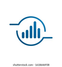 Sound wave logo template vector icon design