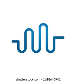 Sound wave logo template vector icon design